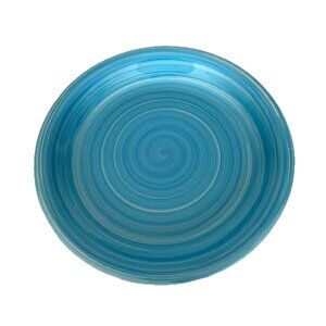 (1) Royal Norfolk Turquoise Swirl Stoneware 10.5" Replacement Dinner Plate NICE!